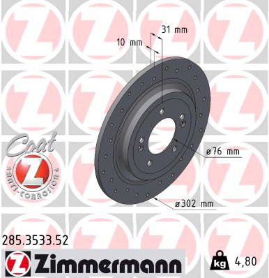Bremsscheibe gelocht hinten