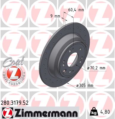 Bremsscheibe gelocht hinten Honda