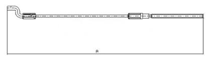 Seilzug, Feststellbremse 653mm