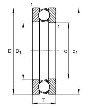 Axial-Rillenkugellager 30x17mm