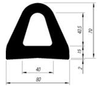 Delta-Rammprof./Gummi/2600/H70