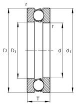 Axial-Rillenkugellager 60x40mm