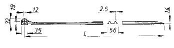 Scharnier M-Prof.620 mm VerzinktNa