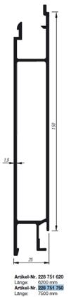 Rasterprof.Zugank.Los 25/150 mm