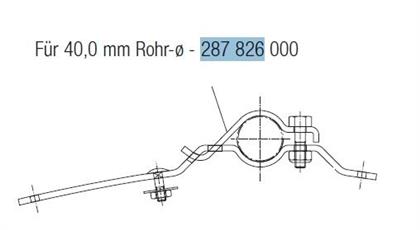 Kotfl.Halter O-Teil für 40 mm
