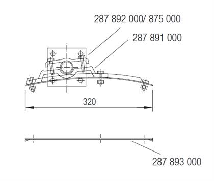 Schelle für Tragrohr 40 mm