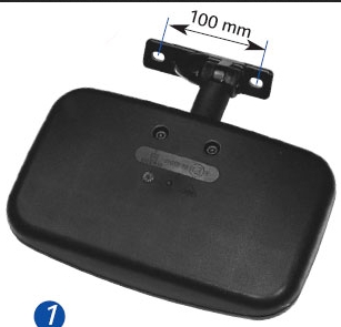 Rampenspiegel 360 R300 Halter Lochabstand 100mm 24V, mit Halter