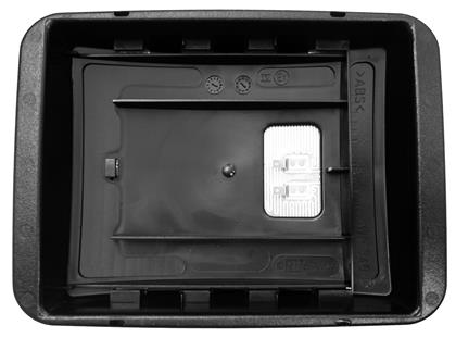 Glaseinheit 386 R300 Weitwinkelspiegel Schwarz Uni 24V