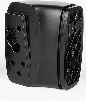 Adapterklotz 271 Links, Schwarz, Komplett, Uni, mit Abdeckung