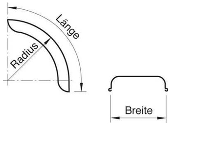 Kunststoffkotflügel E44.110 Rechts