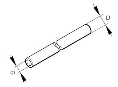 Flexibles Rohr  DIN 73378 6X1 PA12 PH BL