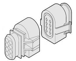 Steckhülsengehäuse VW mit Kontakten