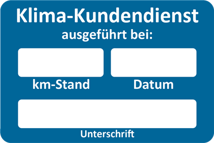 Aufkleber "Klima-Kundendienst" (250 St.)