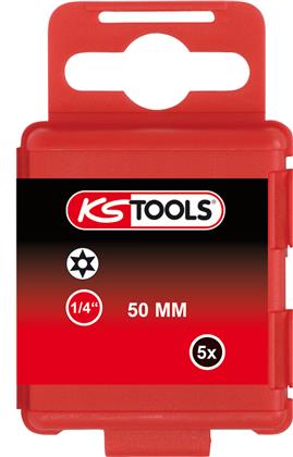 1/4" Bit TX m.Bohrung,50mm,TB25,5er Pack