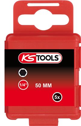 1/4" Bit Innen6kant,50mm,7mm,5er Pack