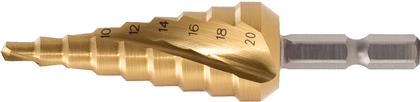 1/4" HSS-TiN Stufenbohrer-Bit,Ø 4-20mm
