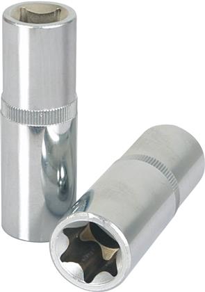 1/2" CHROME+ TX-E-Stecknuss,lang,E12