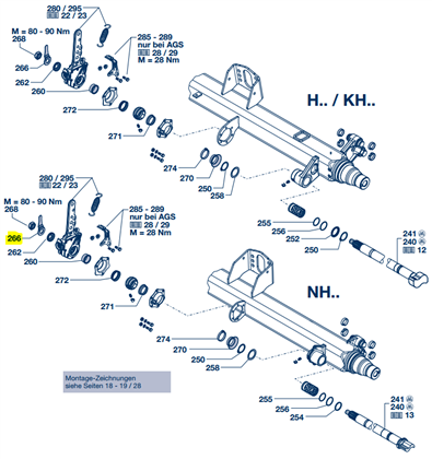 Hebel (Verschleissanzeiger) Kurze Ausfg.