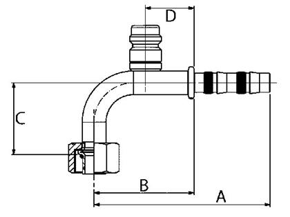 REF FITTING M 1/2 90 OR 7/8 14UNF 2B