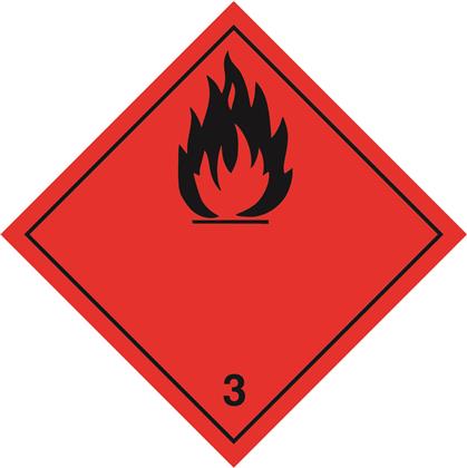 Gefahrzettel Selbstklebefolie Kl.3