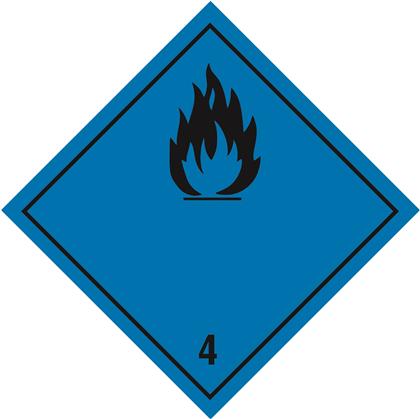 Gefahrzettel Selbstklebefolie Kl.4.3