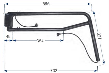 Stange 270-4 schw. re elektr. A676 H:400