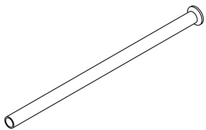 Tragrohr 40X4X800 mm, Gerade / Verzinkt