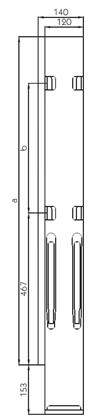 K20 Eckrunge, Hinten Rechts , 800mm BWH-Stahl