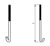 Hakenschraube 340 mm 1 050 034