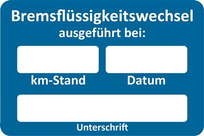 Aufkleber "Bremsflüssigkeit" (250 St.)