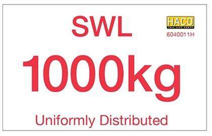 Aufkleber SWL 1000kg