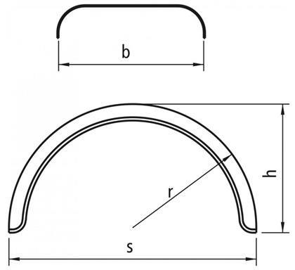Kunststoffkotflügel H-Pe 40.1280.20,