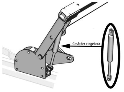 Gasfeder 500 N
