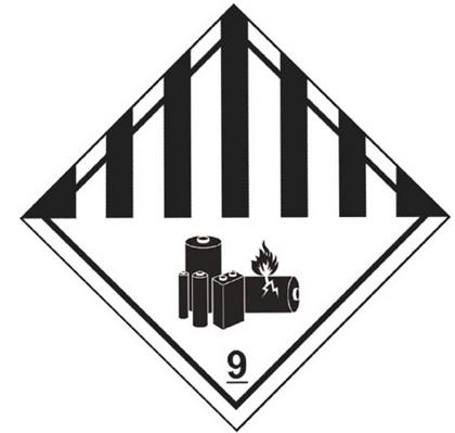 Gefahrzettel Selbstklebefolie Kl.9A
