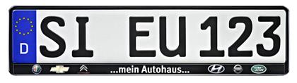 KENNZEICHENHALTER SCHWARZ M.WERBED.