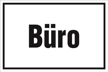 Hinweisschild Buero