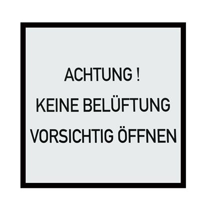 Hinweisschild Achtung keine Belüftung