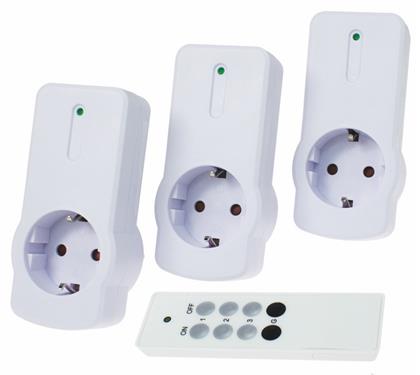 Funksteckdosen-Set, 3-fach