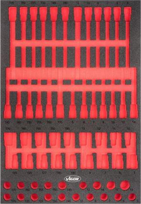 Schaumstoffeinlage, Sortimentskasten