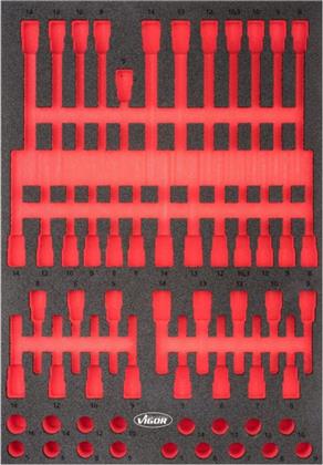 Schaumstoffeinlage, Sortimentskasten