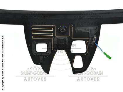 Frontscheibe grün mit Sensor Volvo