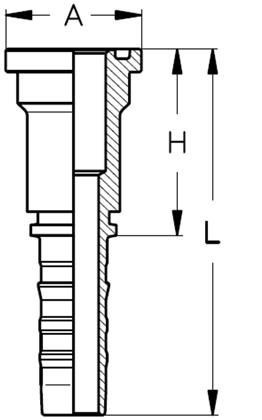 Hydraulikschlaucharmat. Gerade