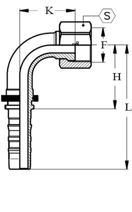 HYDRAULIKSCHLAUCHARMAT. 90Grad
