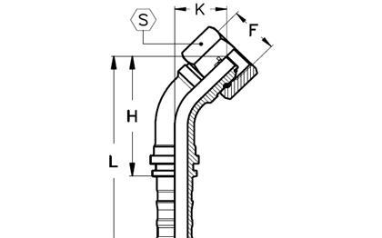 HYDRAULIKSCHLAUCHARMAT. 45Grad