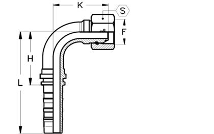 HYDRAULIKSCHLAUCHARMAT. 90Grad