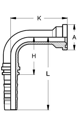 HYDRAULIKSCHLAUCHARMAT. 90Grad