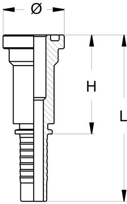 Hydraulikschlaucharmat. Gerade