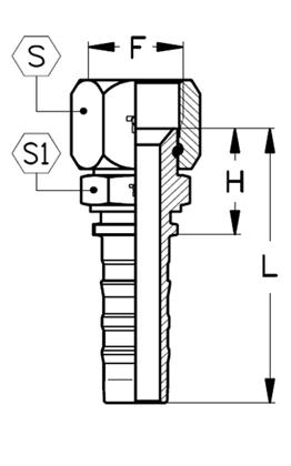 Hydraulikschlaucharmat. Gerade