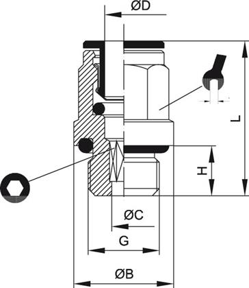 G-ES 12-R 1/4Z Steckverbinder