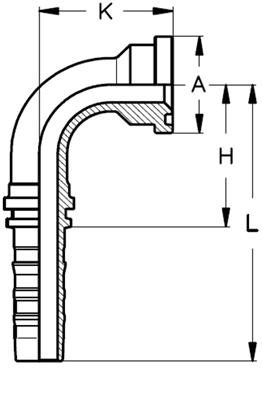 HYDRAULIKSCHLAUCHARMAT. 90Grad